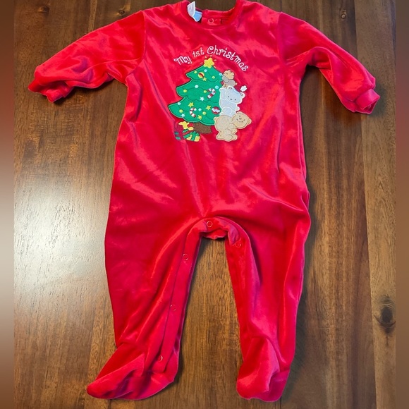 “My First Christmas” Velour Onesie - Picture 5 of 5
